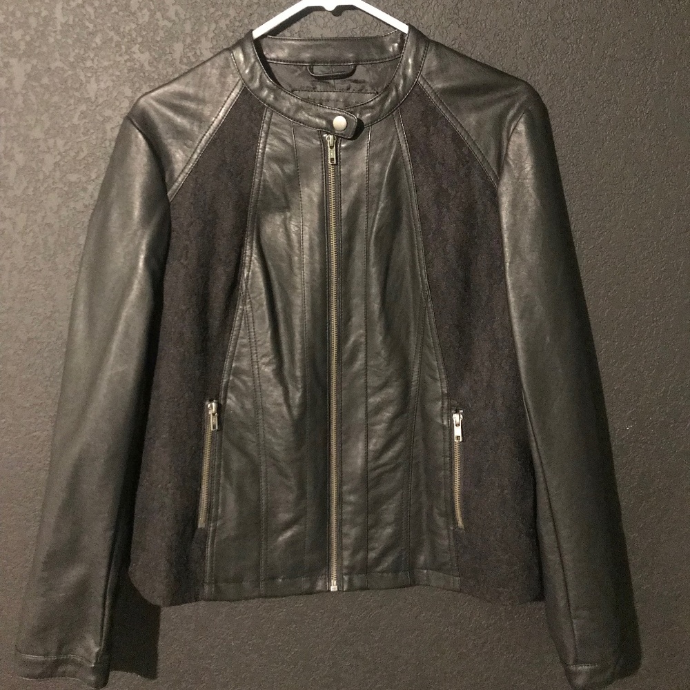 Faux leather jacket